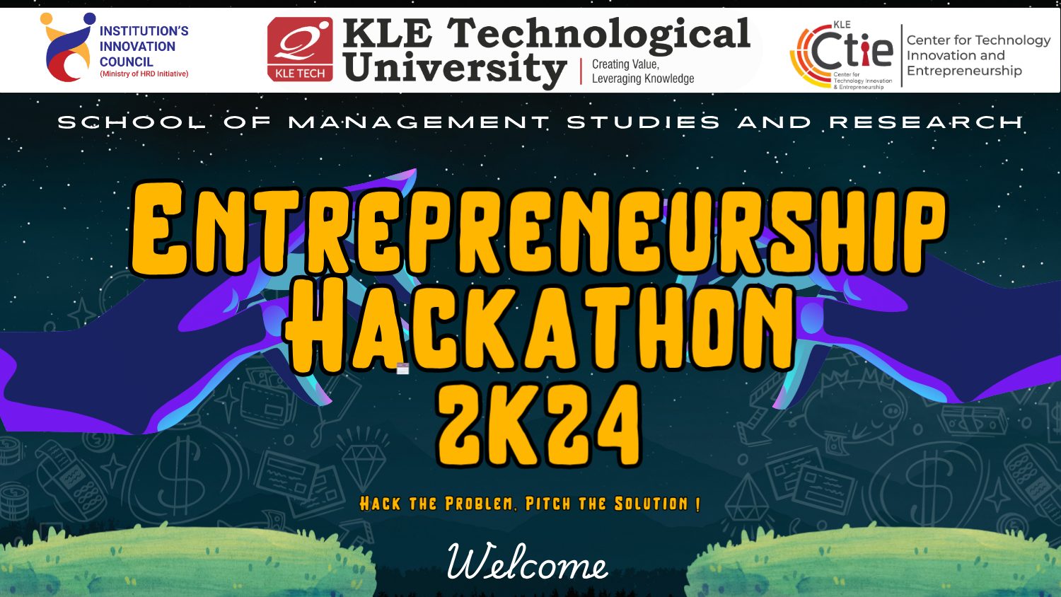 Entrepreneurship hackathon poster