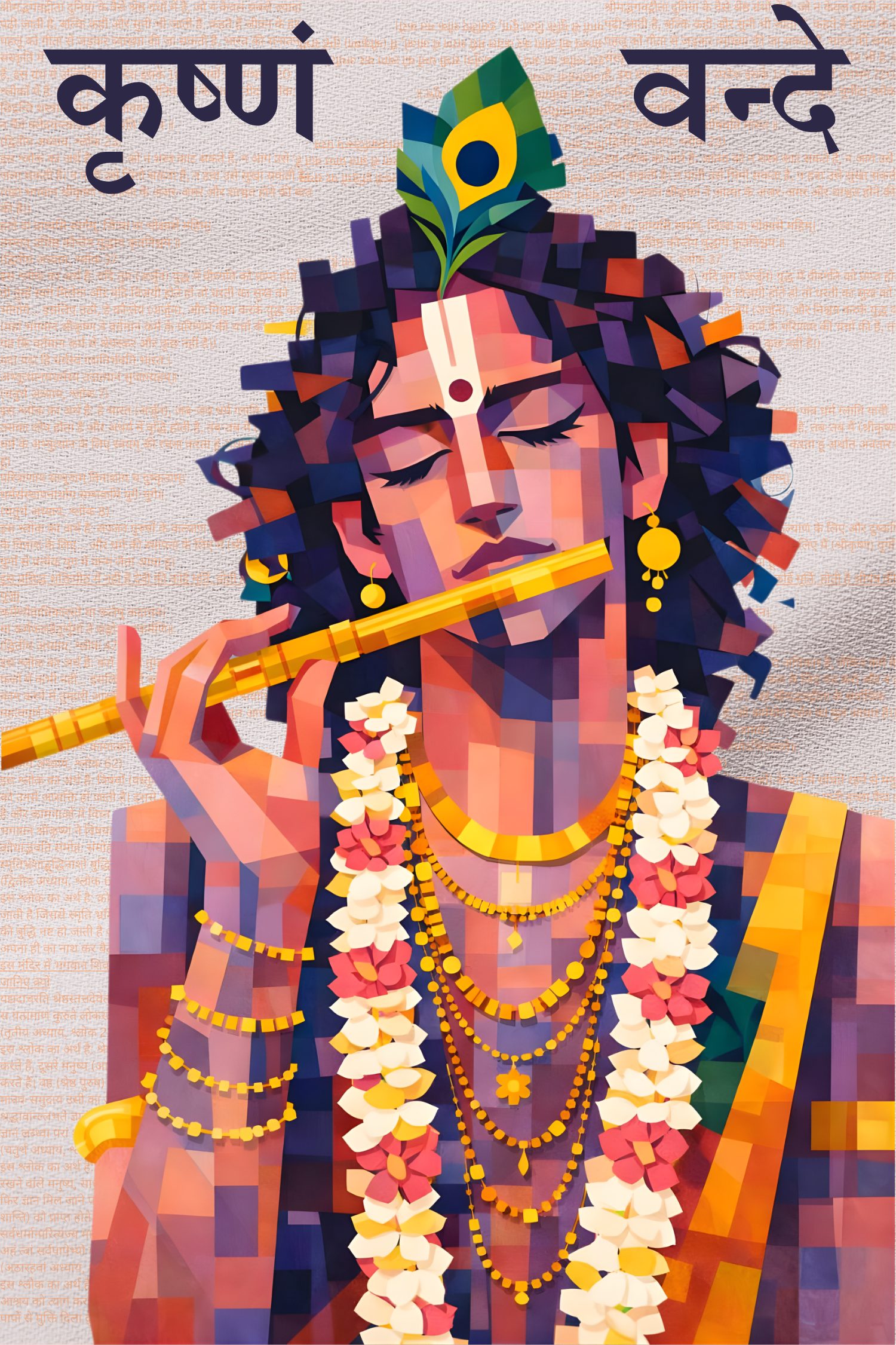 Krishna design poster